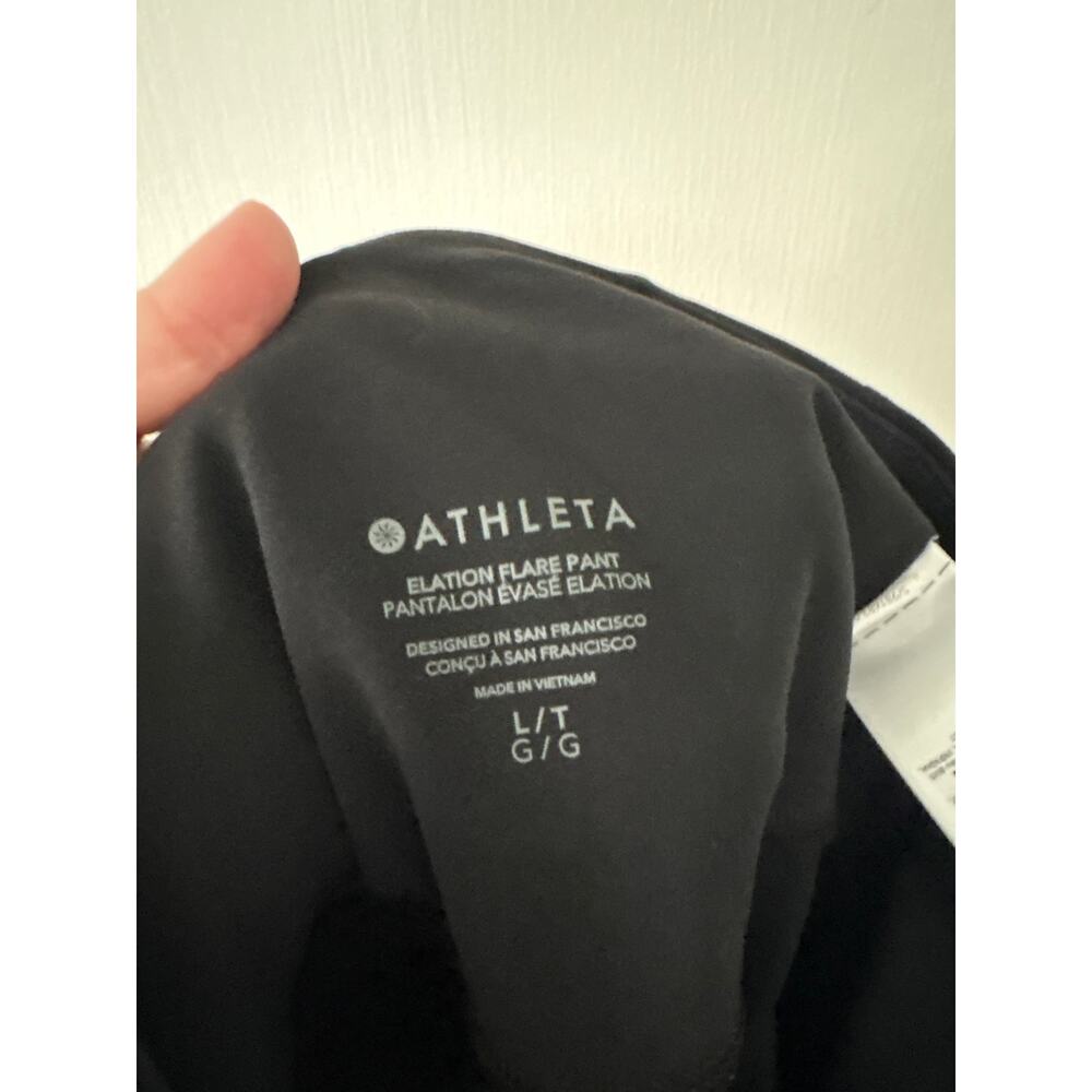 Athleta Elation Flare Pant Size Large Tall LT Black Style 981683 Yoga Workout - Picture 9 of 9